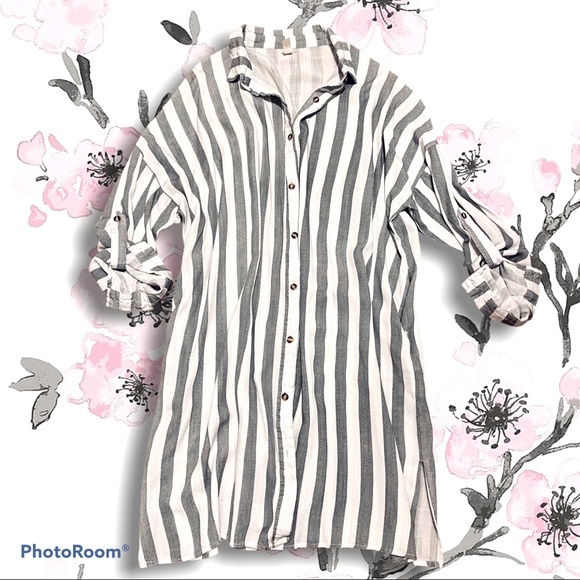 PRIMI Striped Full Button-Down Cardigan, S - Picture 14 of 15